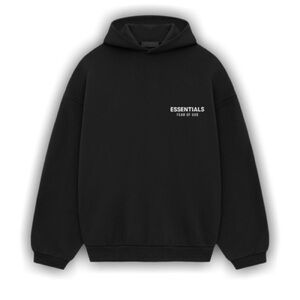 Fear Of God Essentials Hoodie Black FW24 AUTHENTIC